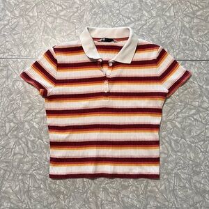 SO Collared Striped Shirt, Medium
